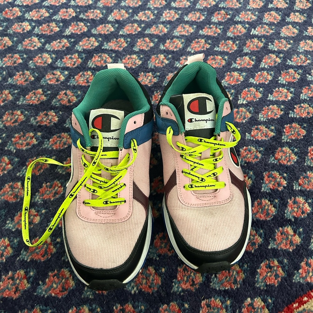 Champion Multicolor Sneakers with Yellow Laces